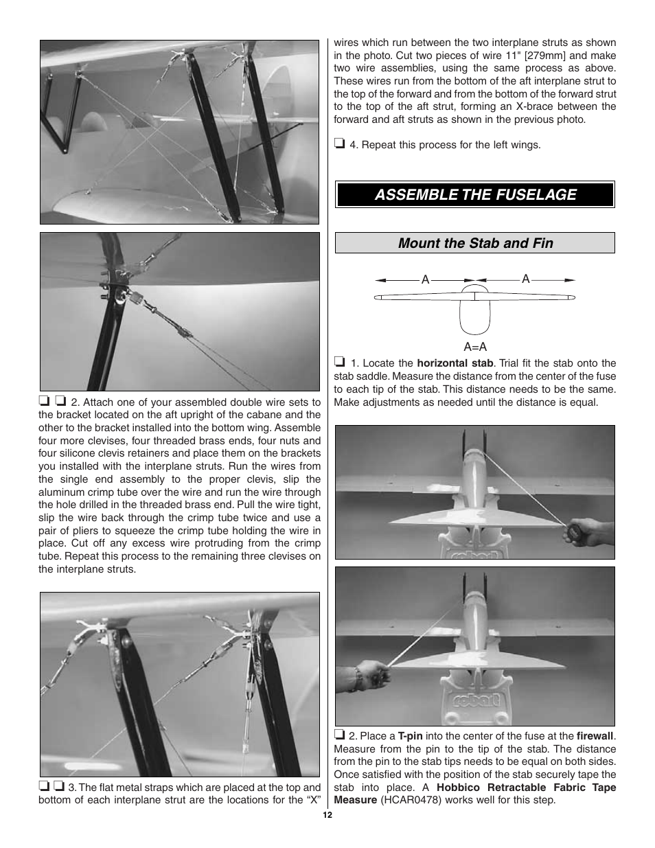 Assemble the fuselage | Great Planes Tiger Moth 60 ARF - GPMA1330 User Manual | Page 12 / 28
