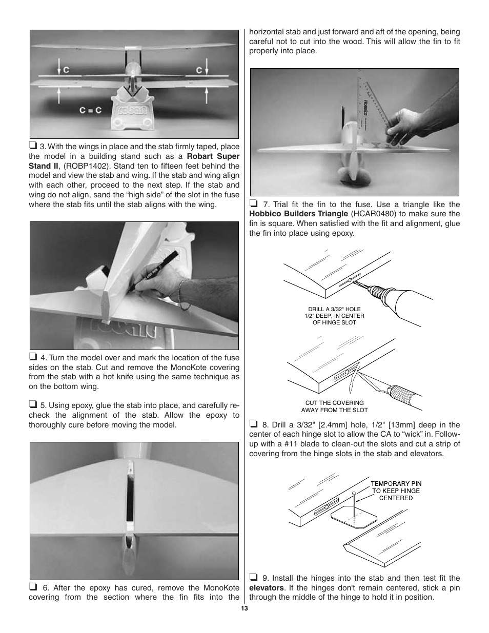 Great Planes Tiger Moth 60 ARF - GPMA1330 User Manual | Page 13 / 28