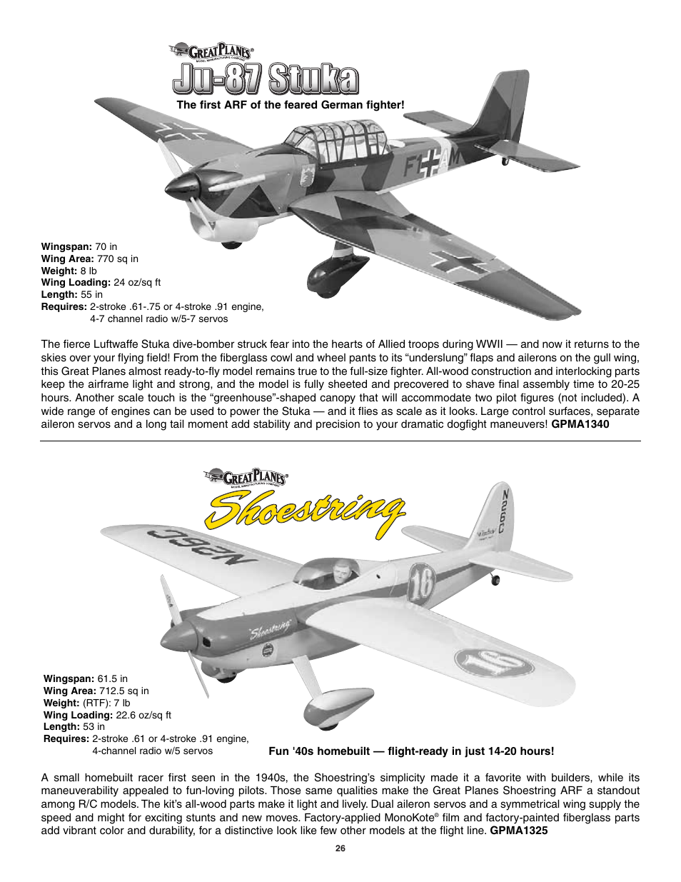 Great Planes Tiger Moth 60 ARF - GPMA1330 User Manual | Page 26 / 28