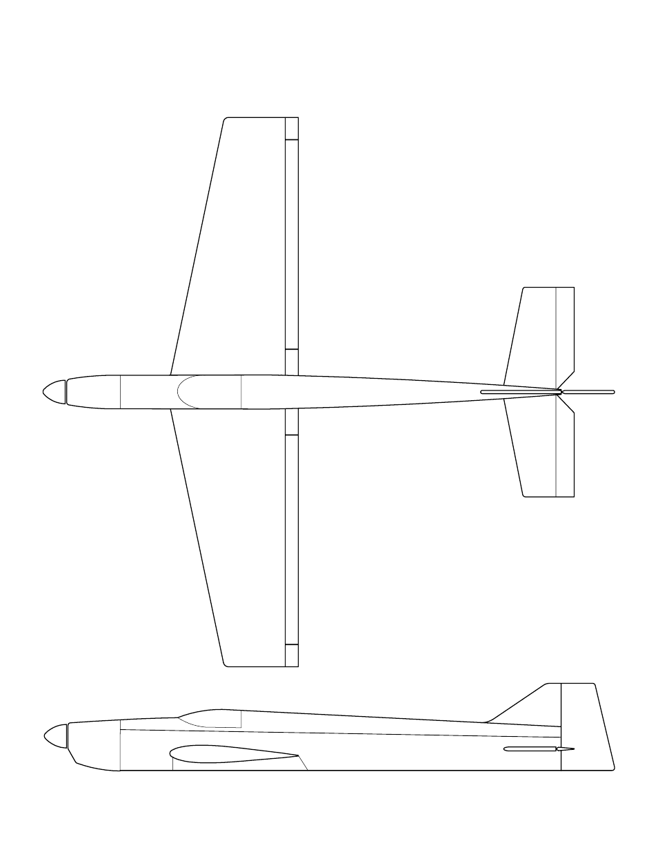Two view drawing | Great Planes Tracer 46 Kit - GPMA0400 User Manual | Page 48 / 48
