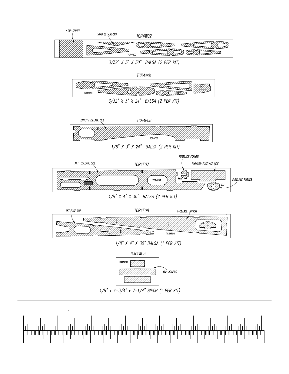 Die-cut patterns | Great Planes Tracer 46 Kit - GPMA0400 User Manual | Page 6 / 48