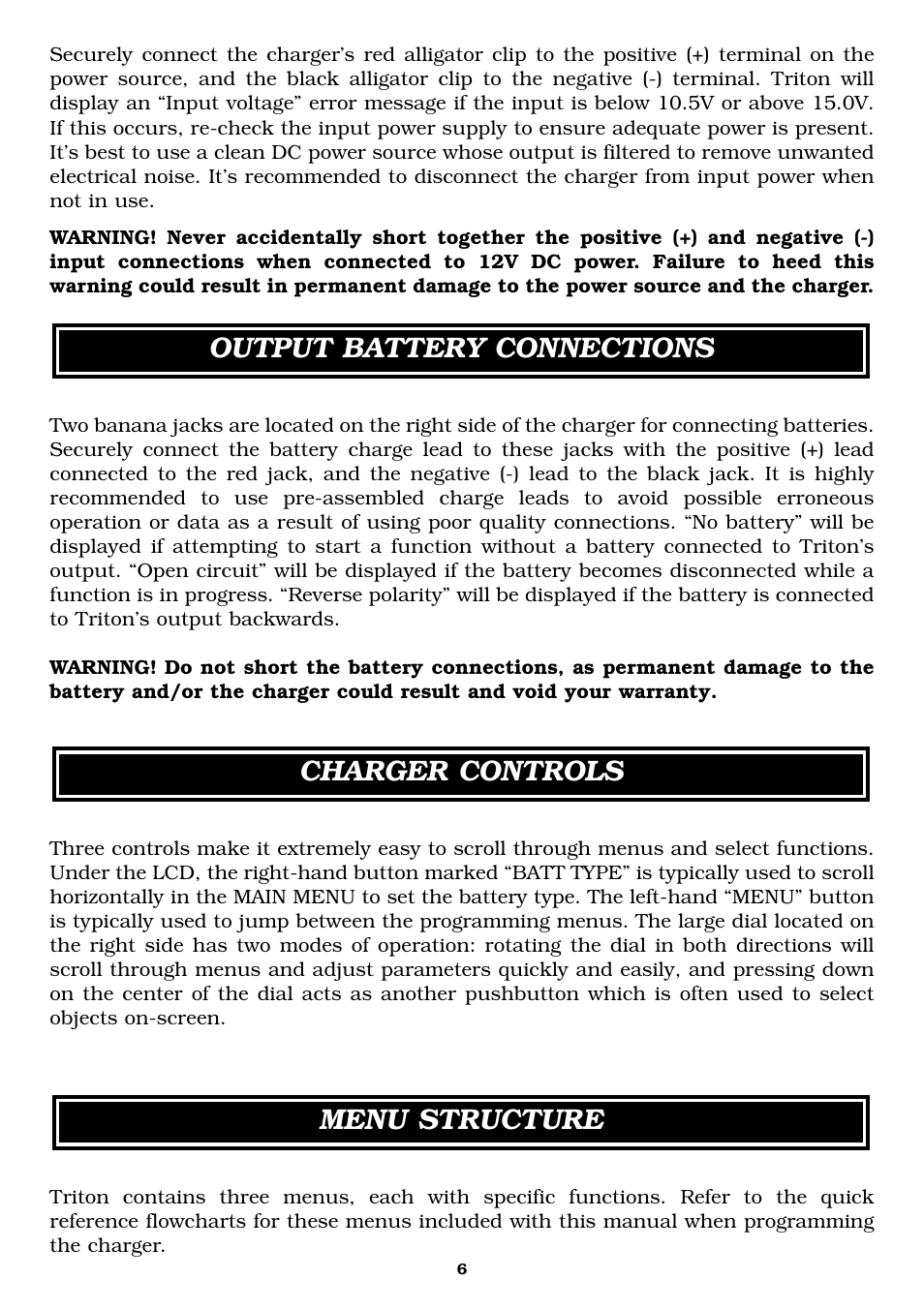 Great Planes Triton Charger - GPMM3150 User Manual | Page 6 / 28