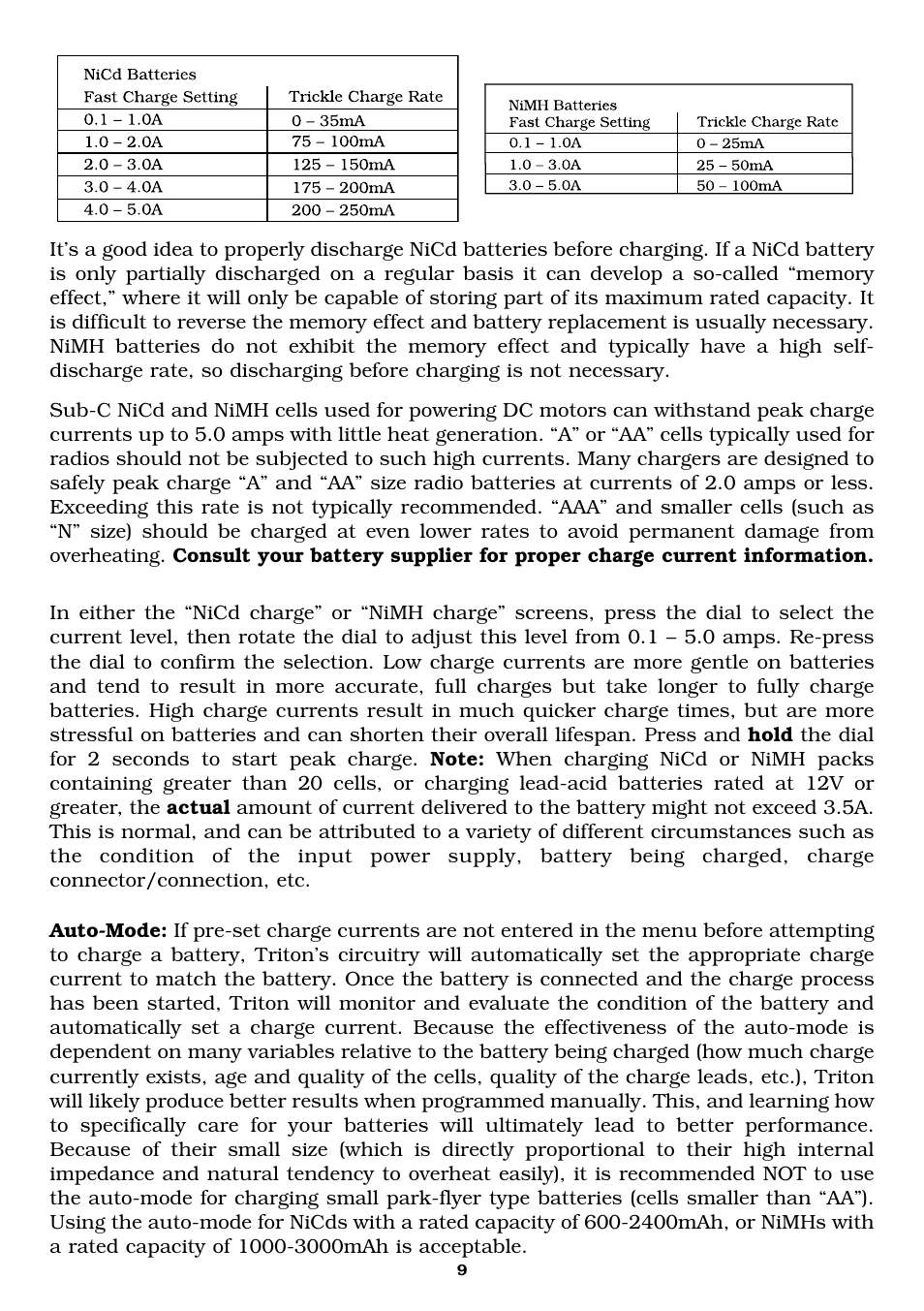 Great Planes Triton Charger - GPMM3150 User Manual | Page 9 / 28