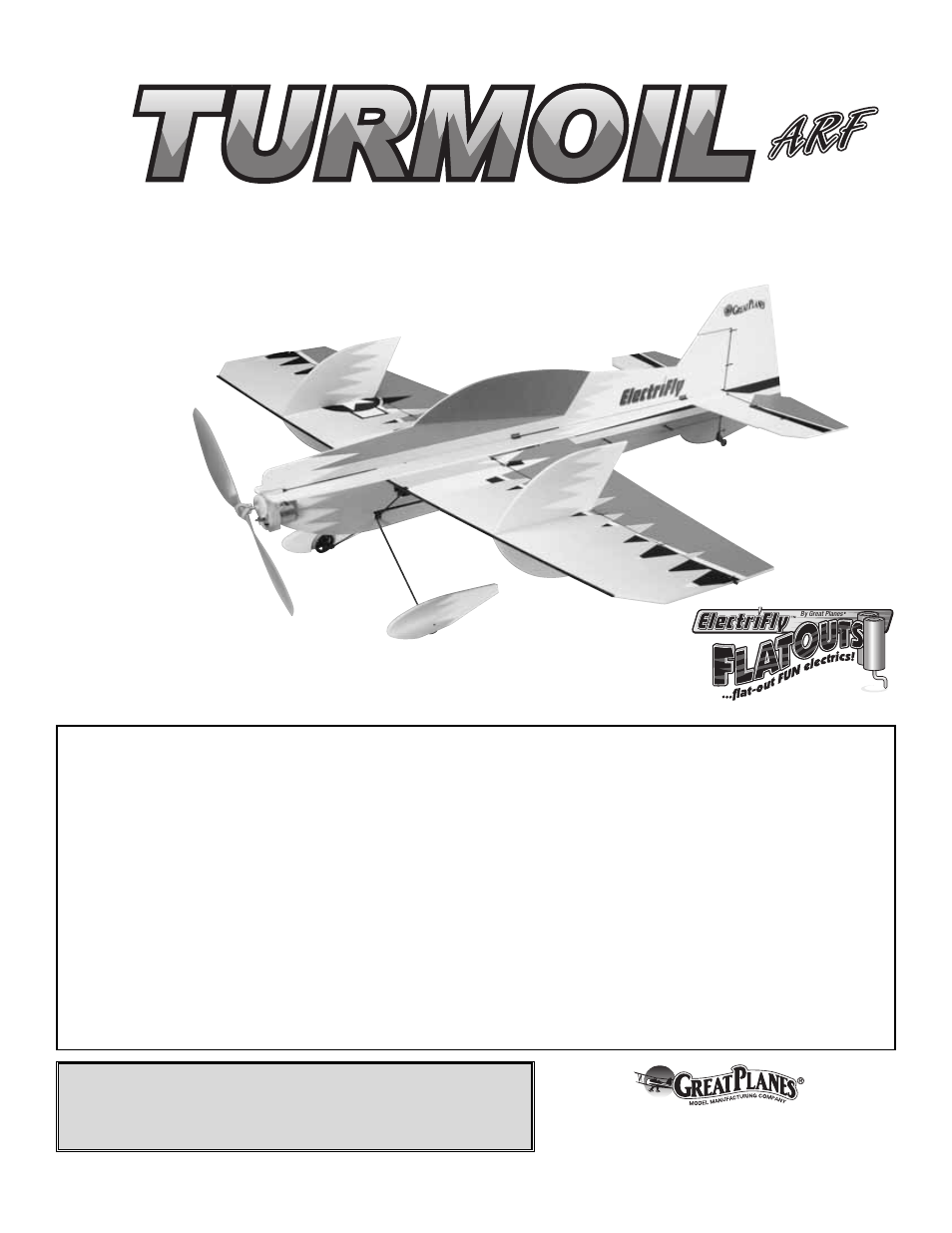 Great Planes Turmoil FlatOuts EP ARF - GPMA1115 User Manual | 24 pages