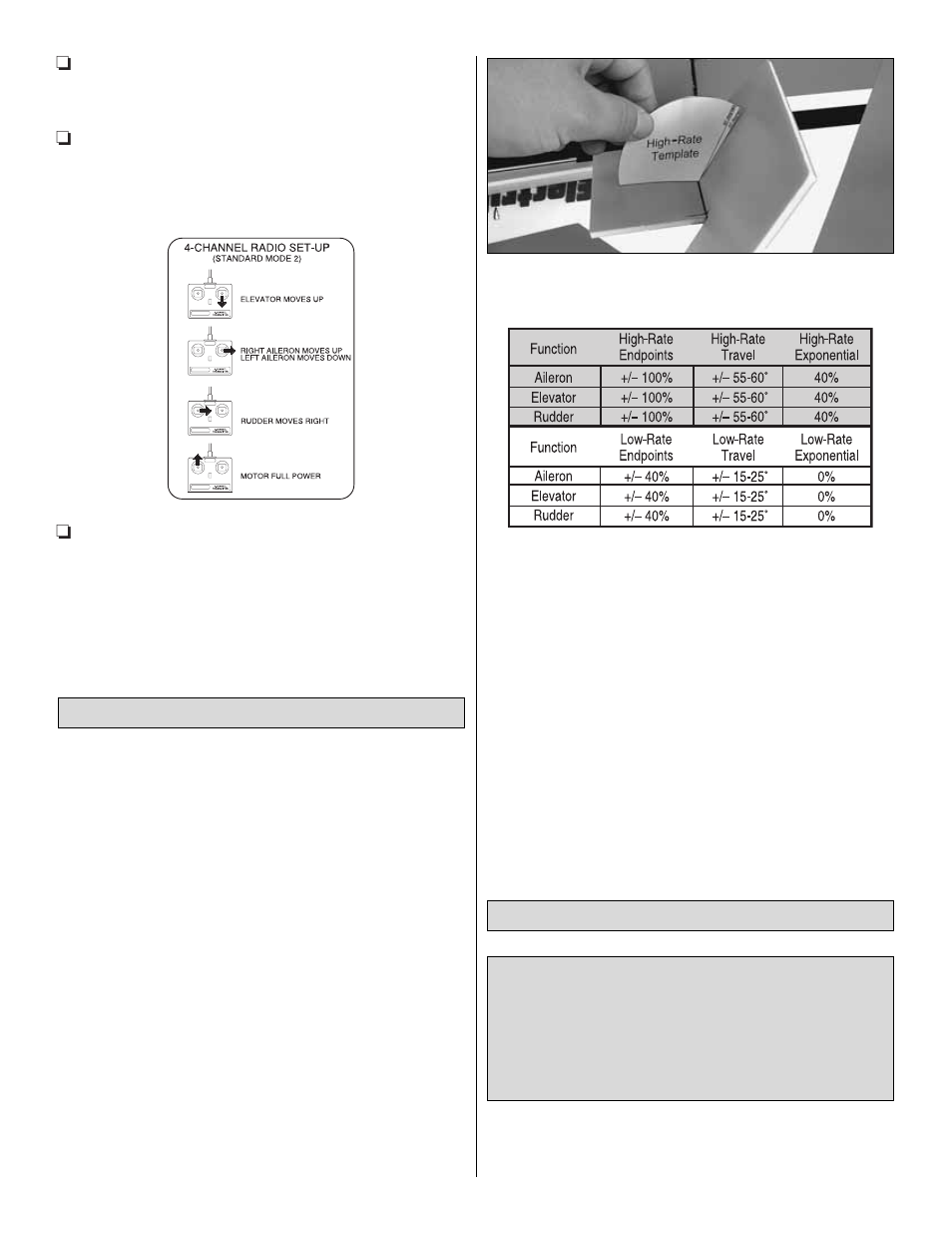 Balance the model (c.g.) set the control throws | Great Planes Turmoil FlatOuts EP ARF - GPMA1115 User Manual | Page 18 / 24