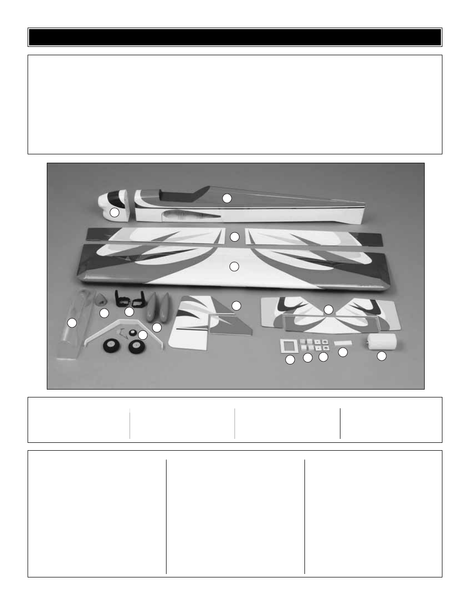 Kit contents | Great Planes U-Can-Do 3D 46 ARF - GPMA1269 User Manual | Page 5 / 28