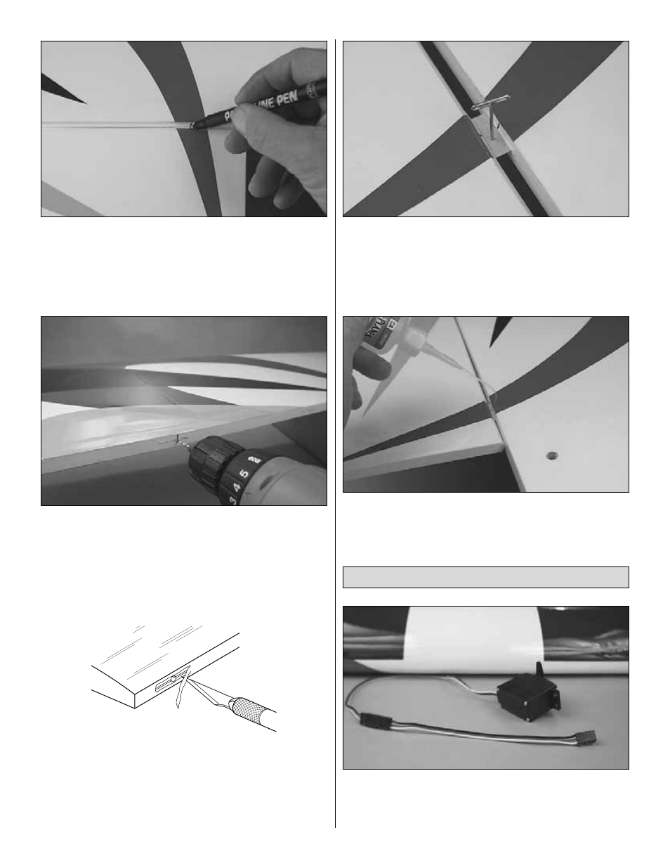 Install the aileron servos and pushrods | Great Planes U-Can-Do 3D 46 ARF - GPMA1269 User Manual | Page 8 / 28