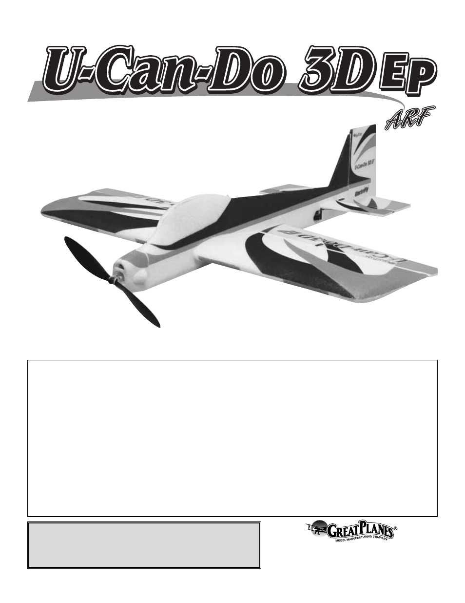 Great Planes U-Can-Do 3D EP ARF - GPMA1275 User Manual | 16 pages