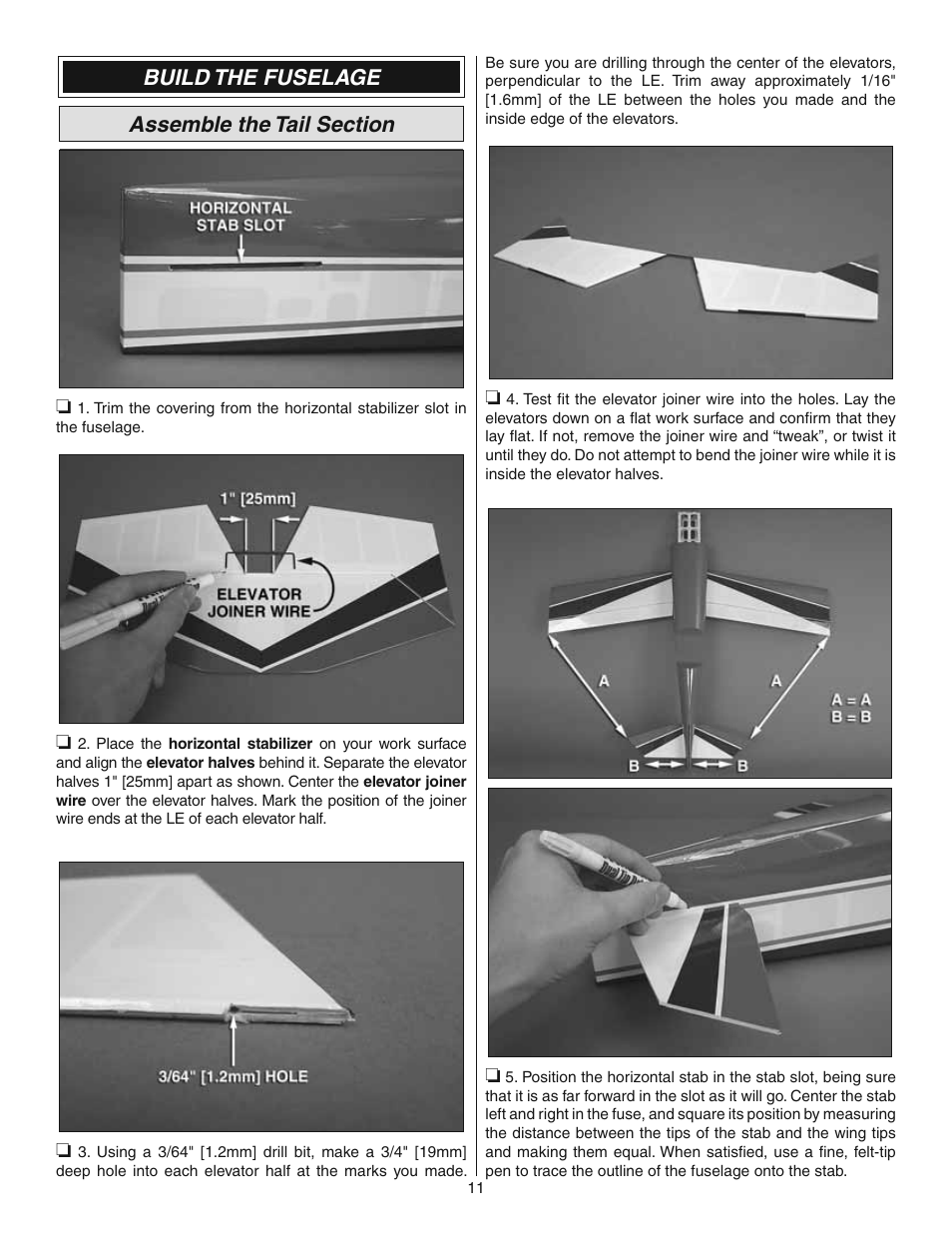 Great Planes Ultimate 3D E-Performance ARF - GPMA1546 User Manual | Page 11 / 28