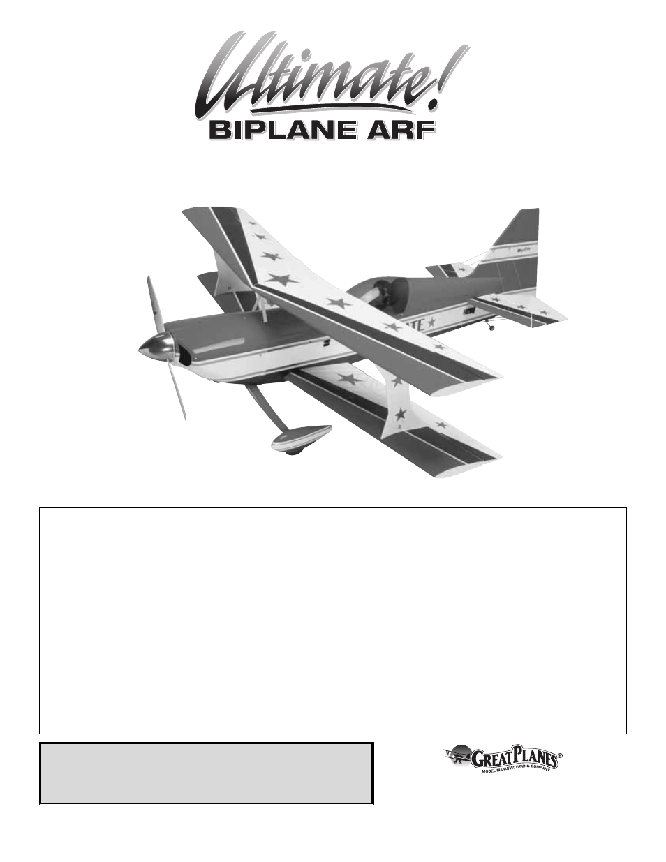 Great Planes Ultimate Bipe 1.60 ARF - GPMA1307 User Manual | 36 pages