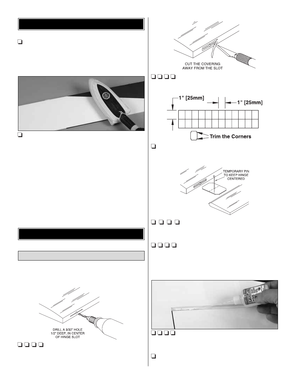 Assemble the wings preparations | Great Planes Ultimate Bipe 1.60 ARF - GPMA1307 User Manual | Page 7 / 36