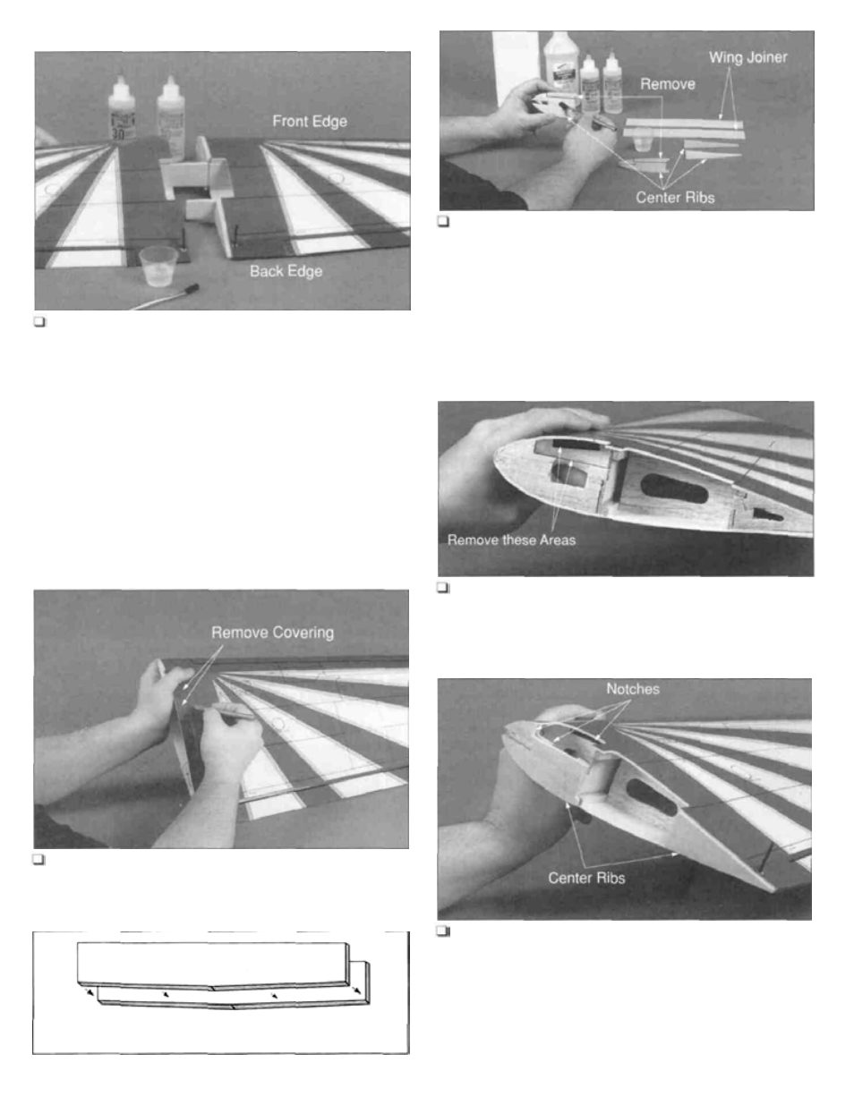 Center ribs and wing joiners retracts (option b) | Great Planes Ultra Sport 40 ARF Red - GPMA1005 User Manual | Page 7 / 31