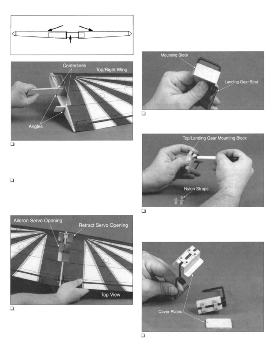 Landing gear assembly fixed gear (option a) | Great Planes Ultra Sport 40 ARF Red - GPMA1005 User Manual | Page 8 / 31