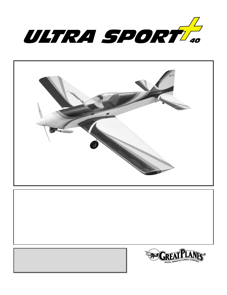 Great Planes Ultra Sport 40 Plus Kit - GPMA0390 User Manual | 62 pages