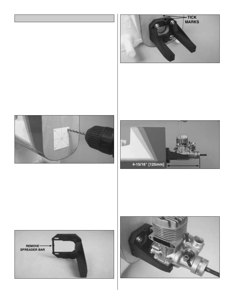 Engine installation | Great Planes Venus 40 ARF - GPMA1025 User Manual | Page 15 / 28