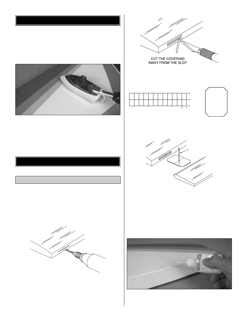 Attach the ailerons assemble the wing preparations | Great Planes Venus 40 ARF - GPMA1025 User Manual | Page 7 / 28