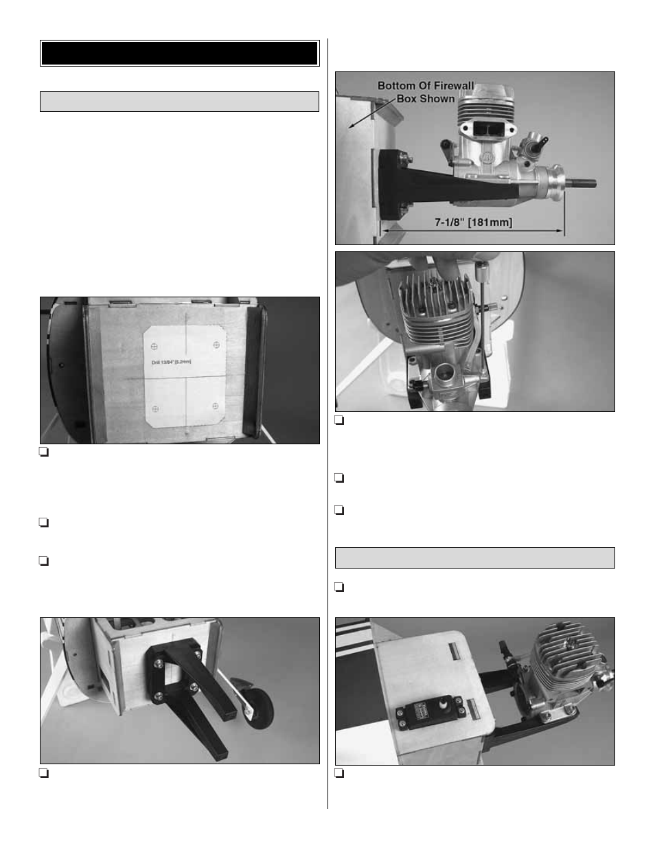 Install the engine & fuel tank | Great Planes Yak-54 1.60 ARF - GPMA1411 User Manual | Page 19 / 36