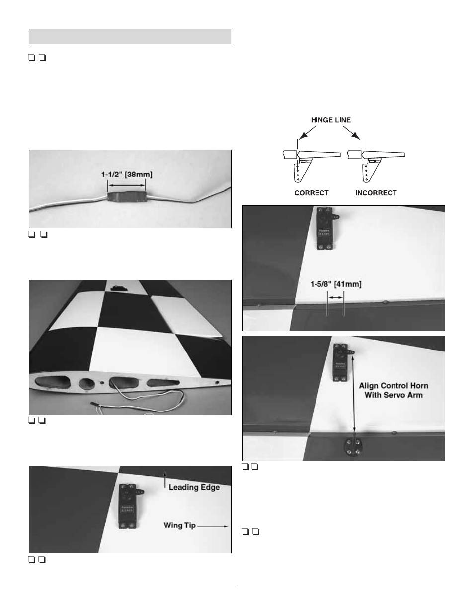 Install the aileron servos & pushrods | Great Planes Yak-54 1.60 ARF - GPMA1411 User Manual | Page 9 / 36