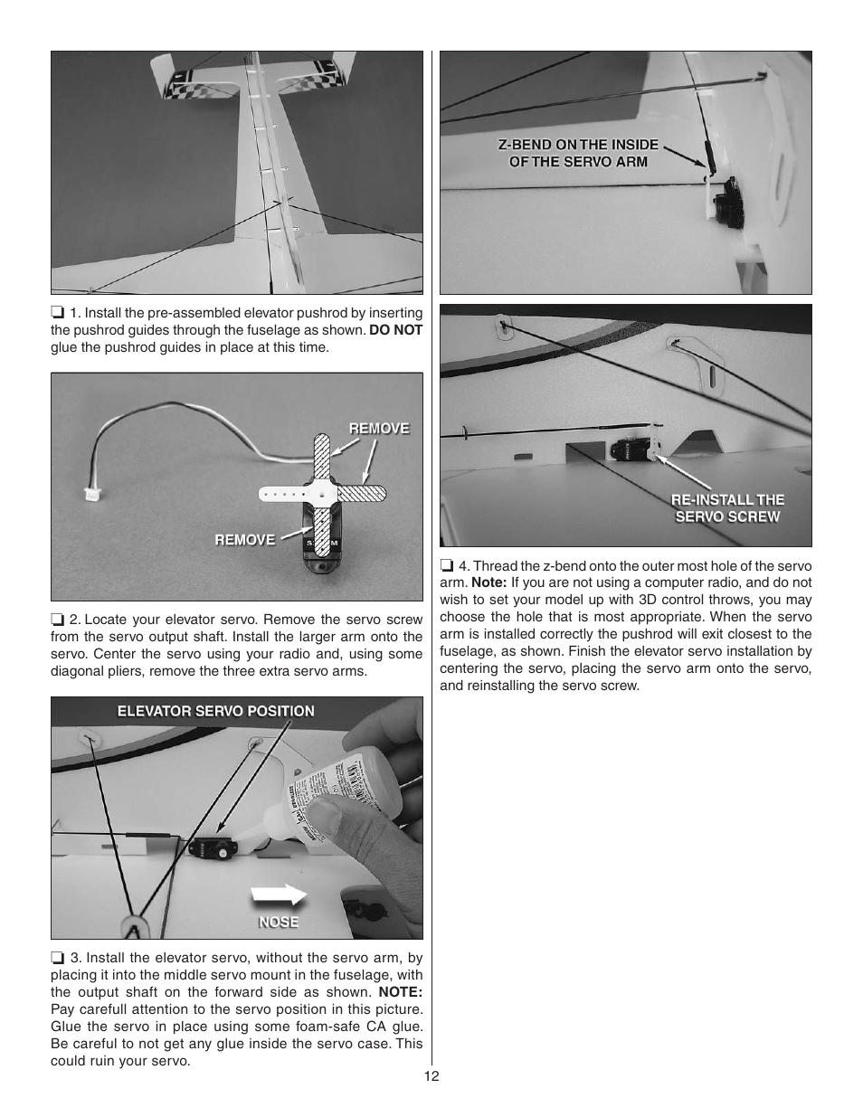 Great Planes Yak-54 3D Indoor EP ARF - GPMA1131 User Manual | Page 12 / 24