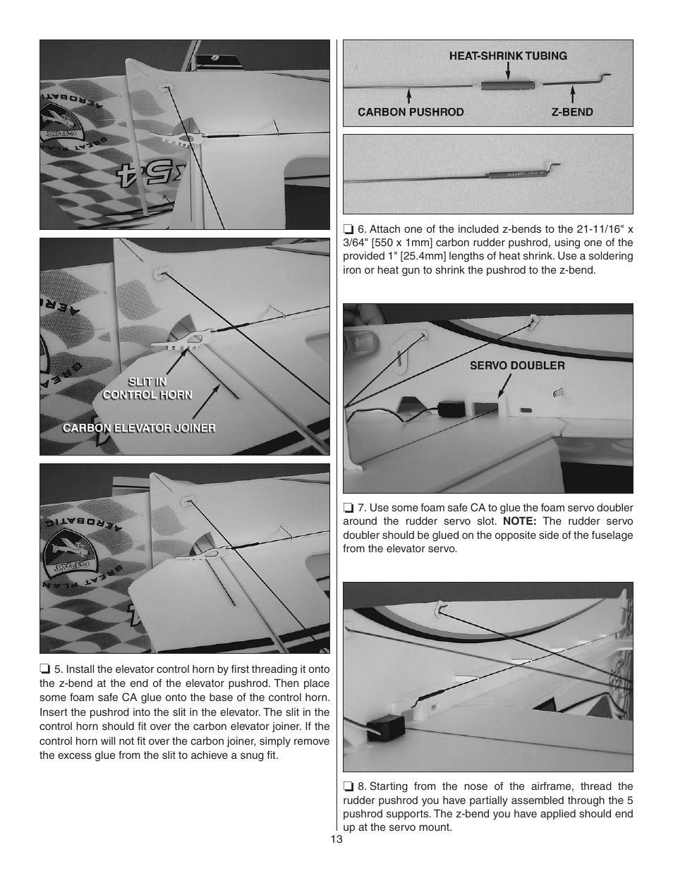 Great Planes Yak-54 3D Indoor EP ARF - GPMA1131 User Manual | Page 13 / 24