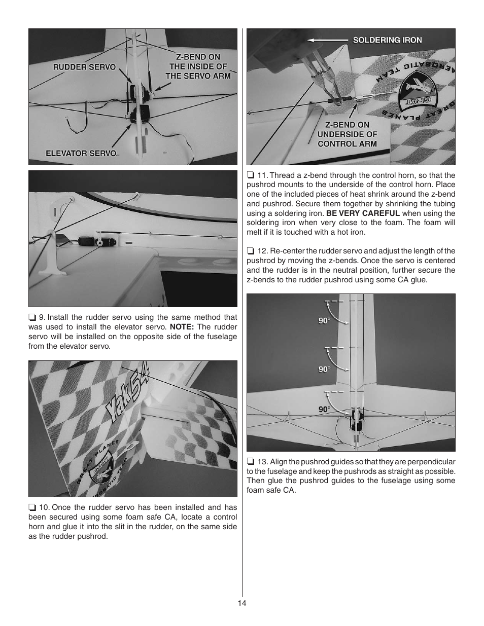 Great Planes Yak-54 3D Indoor EP ARF - GPMA1131 User Manual | Page 14 / 24