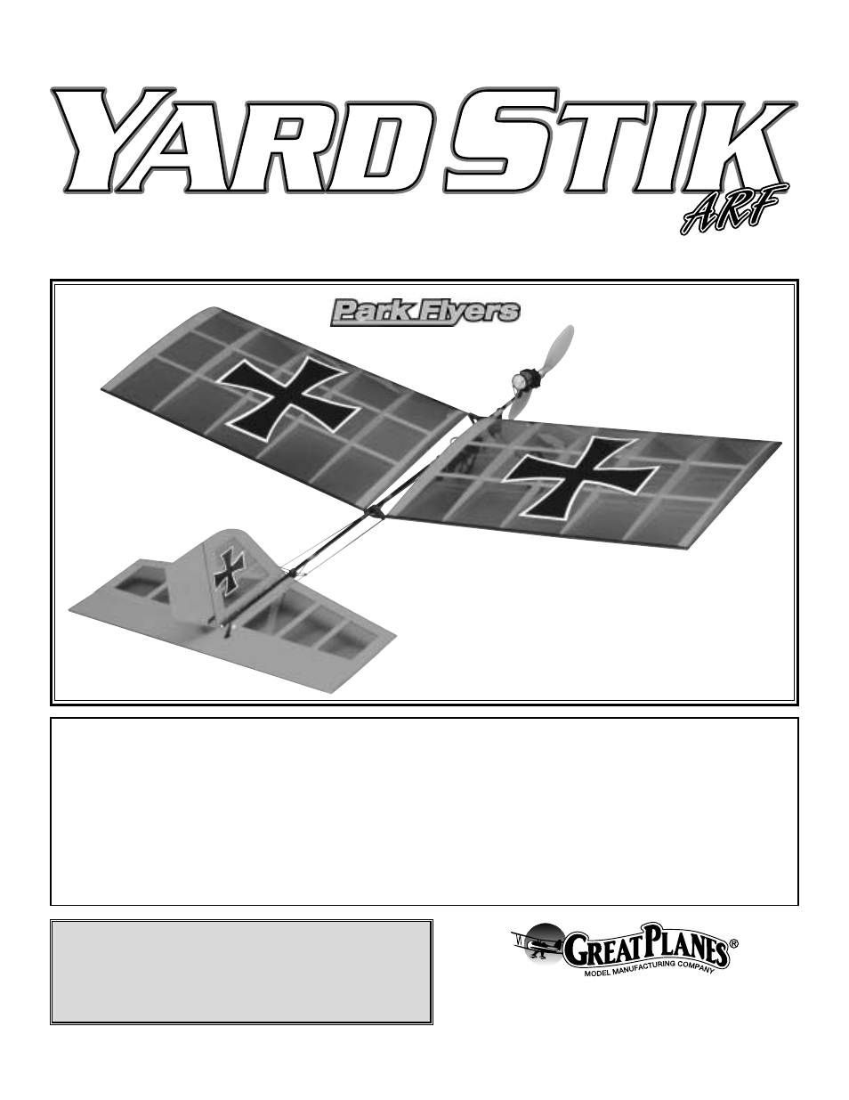 Great Planes Yard Stik ARF - GPMA1100 User Manual | 16 pages