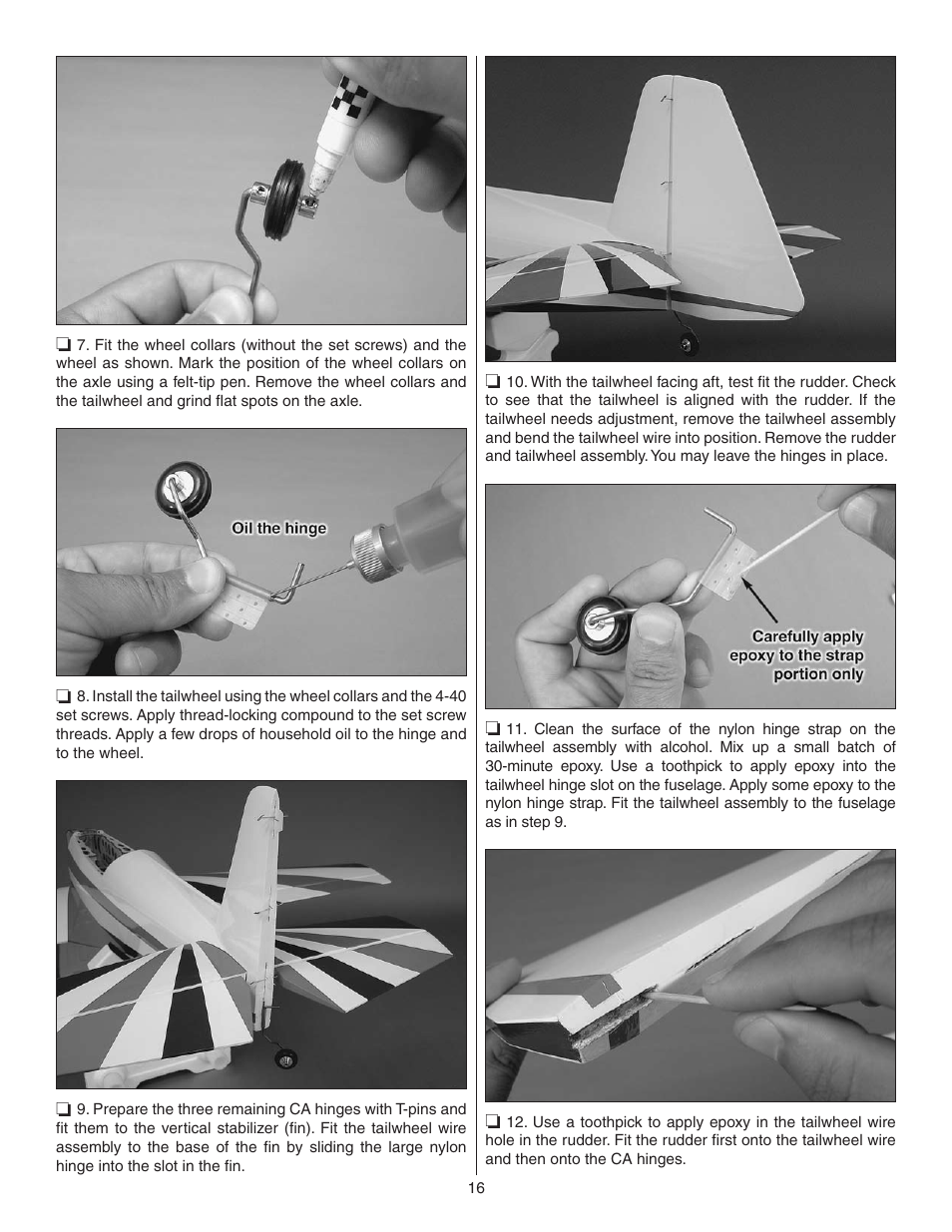 Great Planes Z526 Zlin Akrobat GP/EP ARF - GPMA1024 User Manual | Page 16 / 40