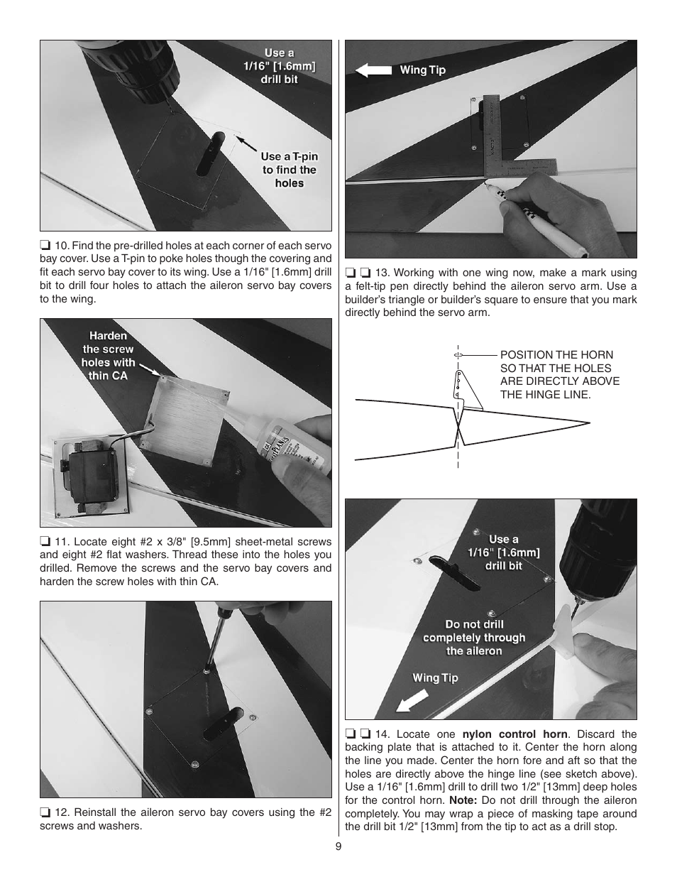 Great Planes Z526 Zlin Akrobat GP/EP ARF - GPMA1024 User Manual | Page 9 / 40