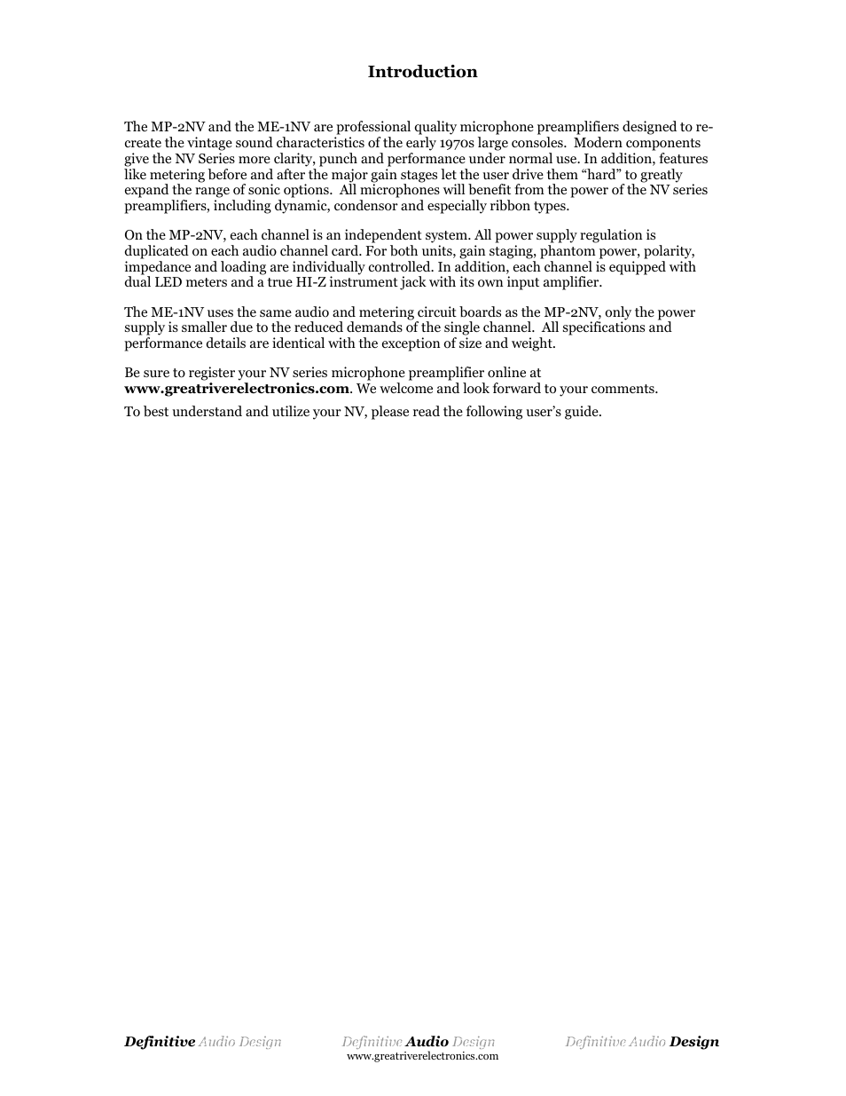 Great River Electronics MP-2NV User Manual | Page 2 / 7