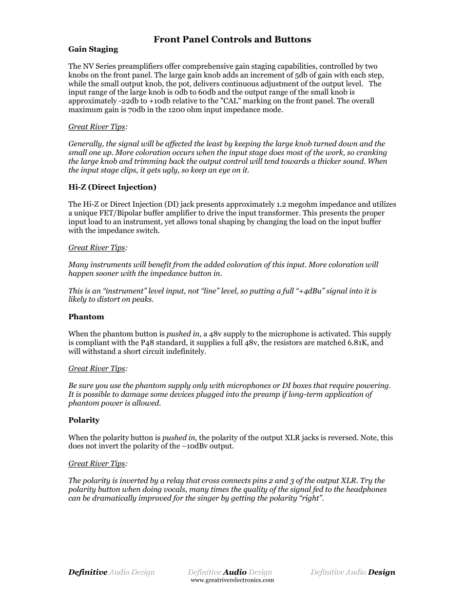 Great River Electronics MP-2NV User Manual | Page 3 / 7