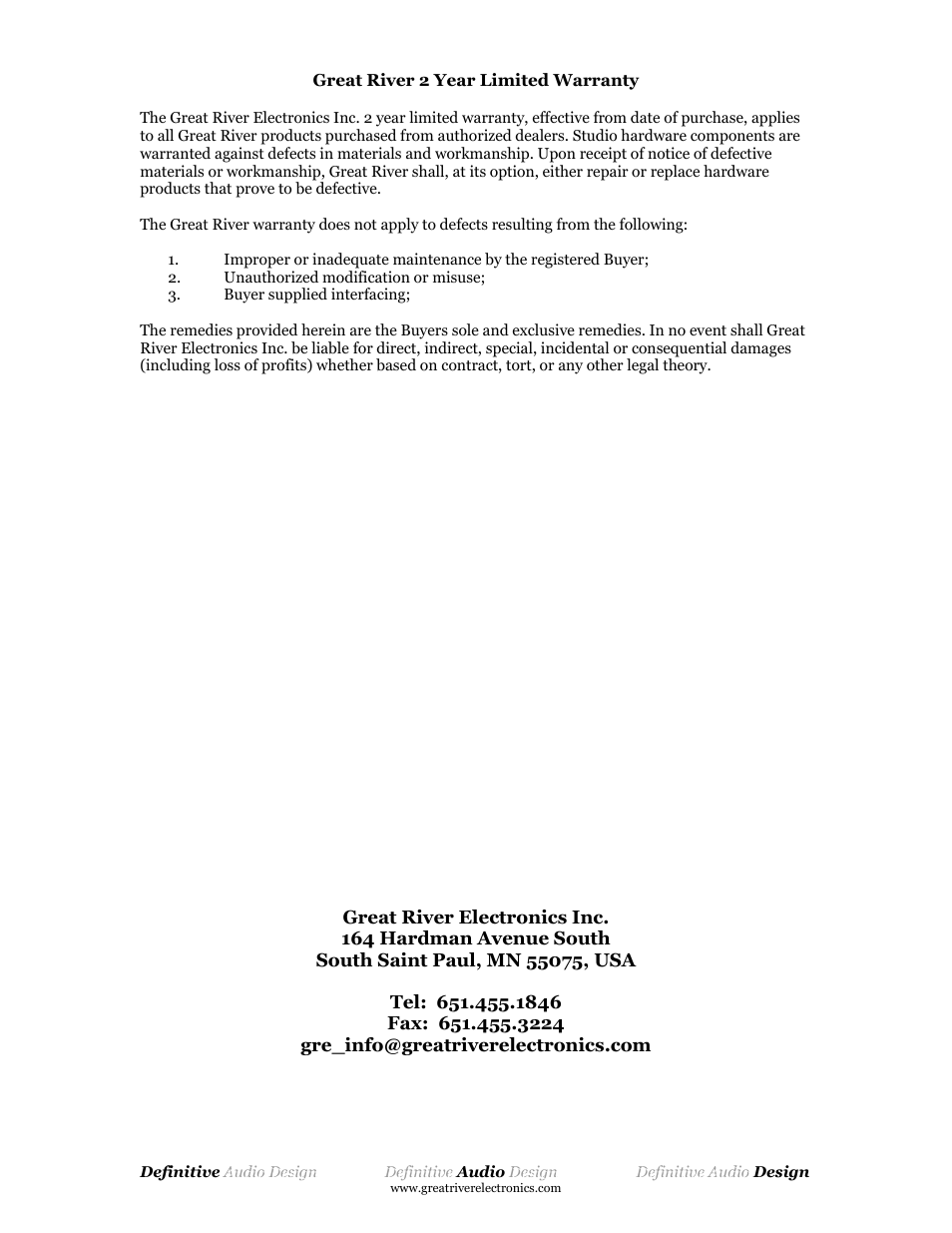 Great River Electronics MP-2NV User Manual | Page 7 / 7