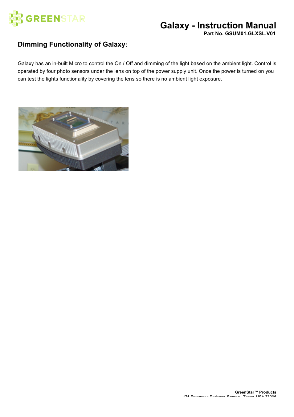 Galaxy - instruction manual | GreenStar Galaxy User Manual | Page 15 / 16