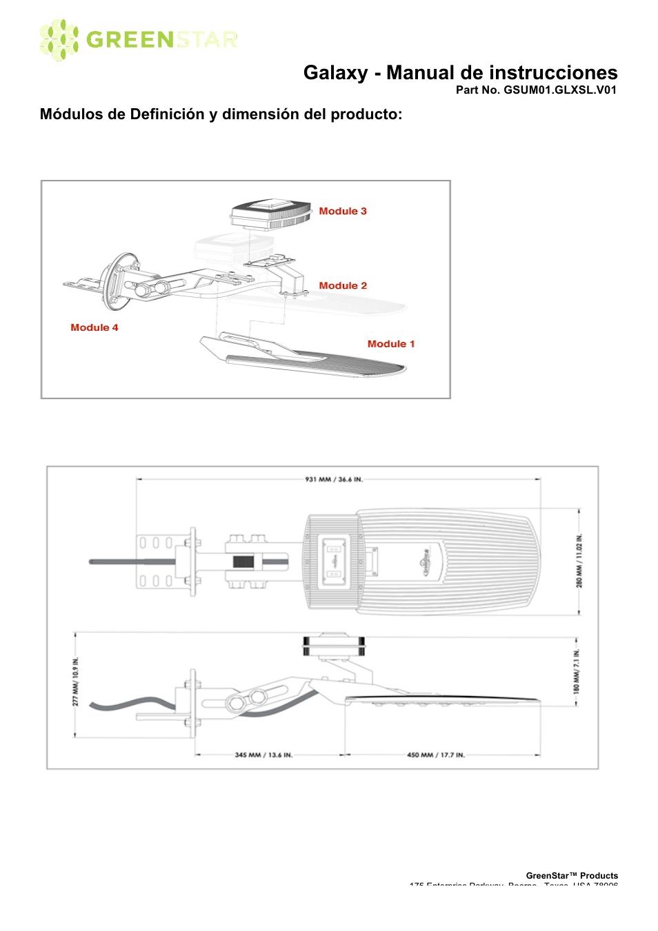 Galaxy - manual de instrucciones | GreenStar Galaxy User Manual | Page 9 / 15