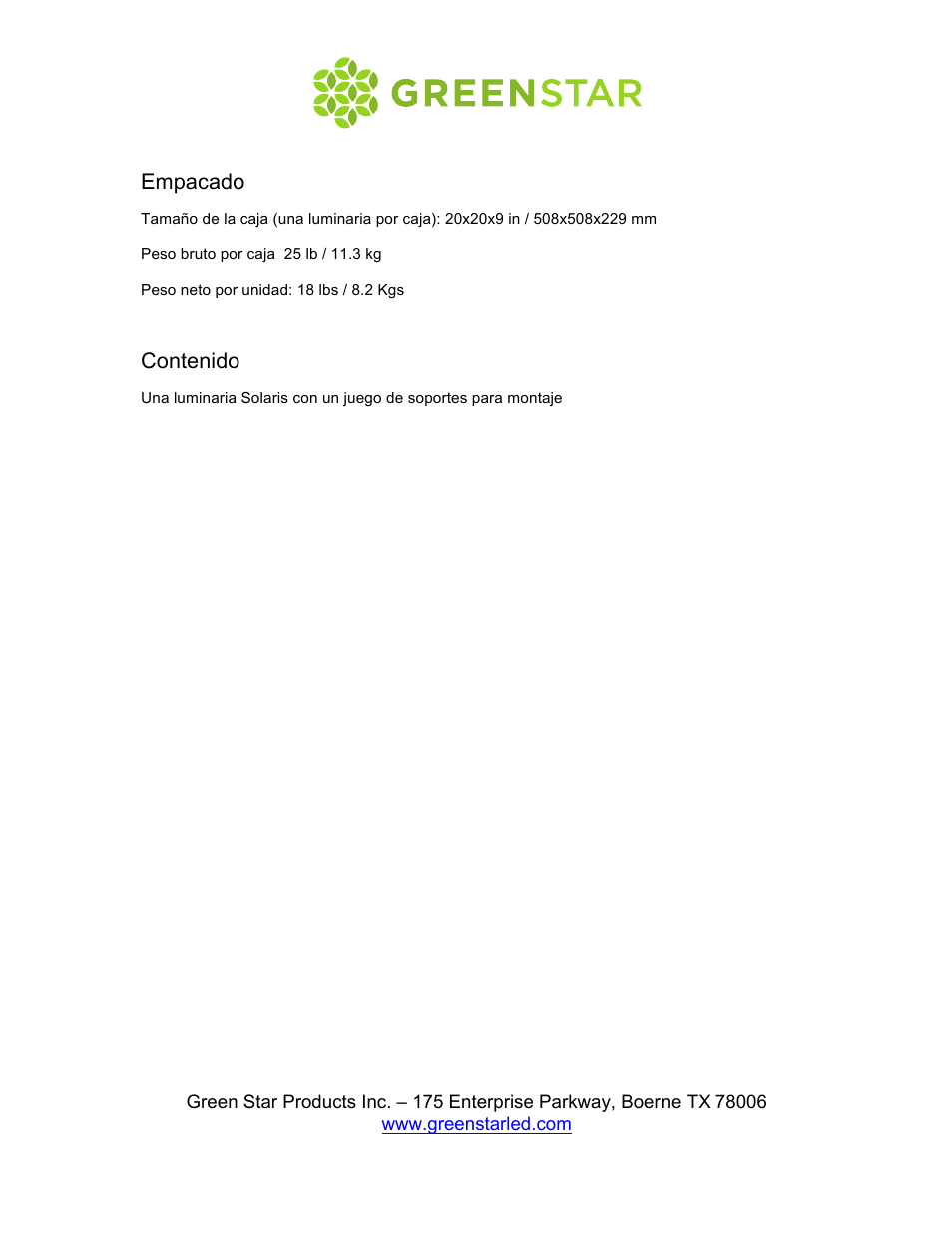 GreenStar Solaris User Manual | Page 7 / 12