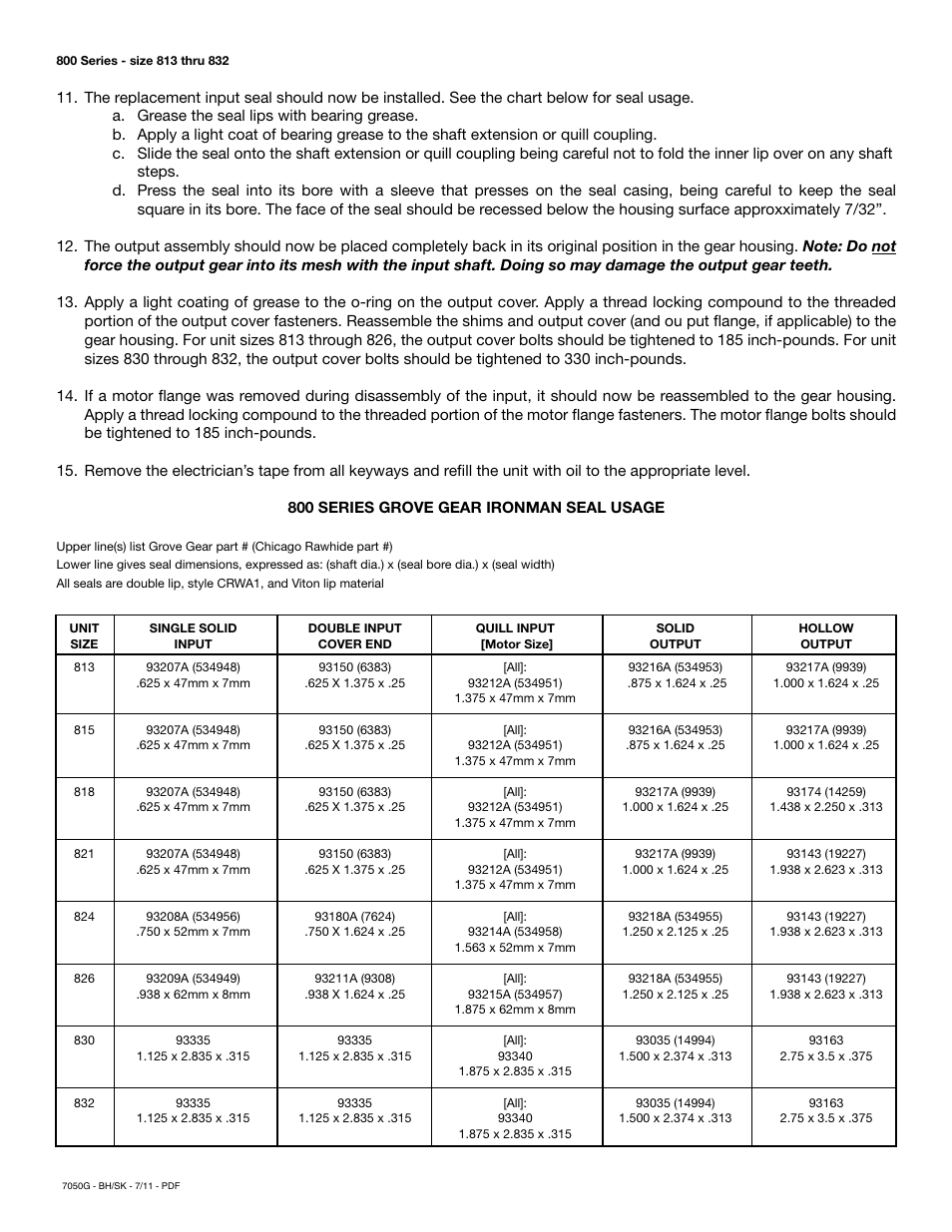 Grove Gear 800 SERIES GROVE GEAR IRONMAN User Manual | Page 2 / 2