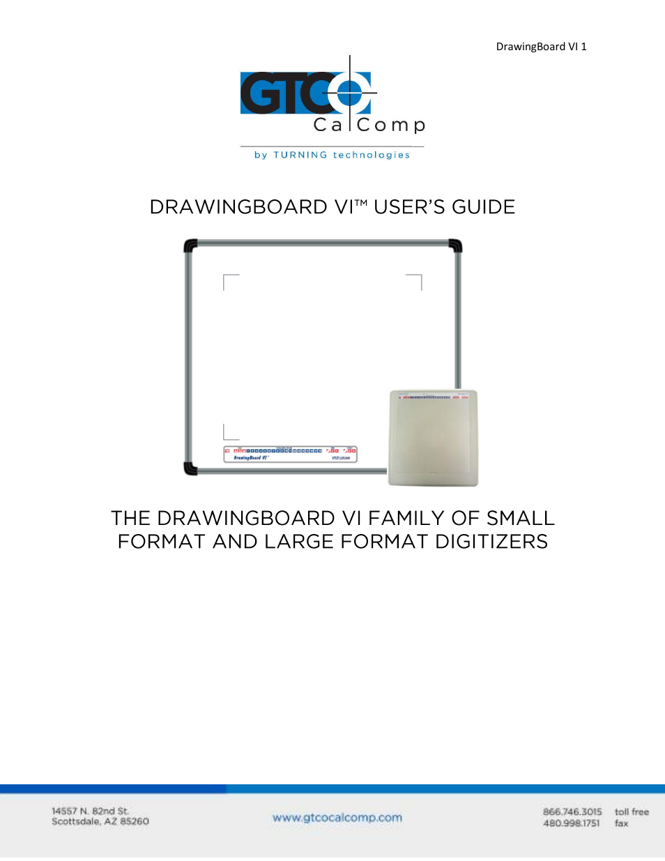 GTCO DrawingBoard VI - Users Guide User Manual | 52 pages