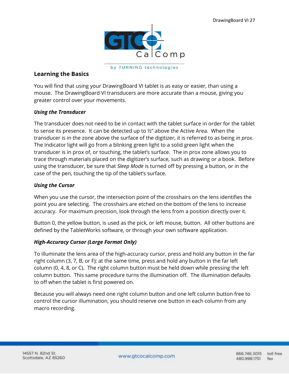 GTCO DrawingBoard VI - Users Guide User Manual | Page 27 / 52