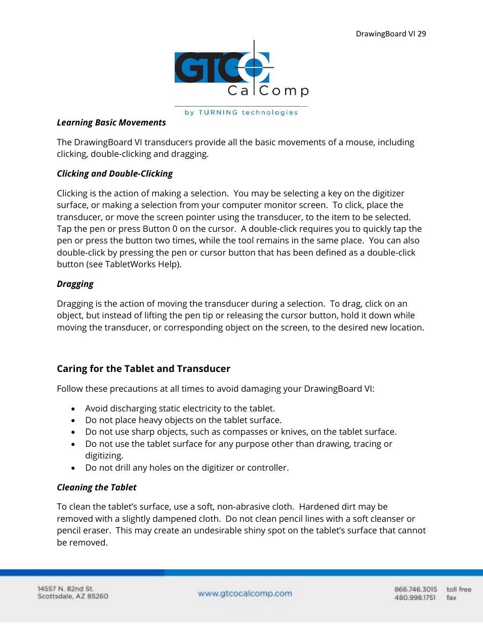 GTCO DrawingBoard VI - Users Guide User Manual | Page 29 / 52