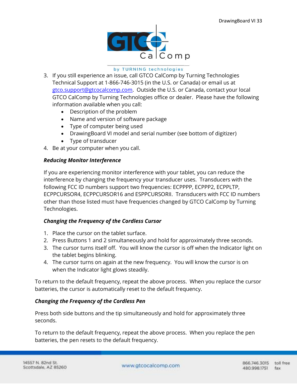GTCO DrawingBoard VI - Users Guide User Manual | Page 33 / 52