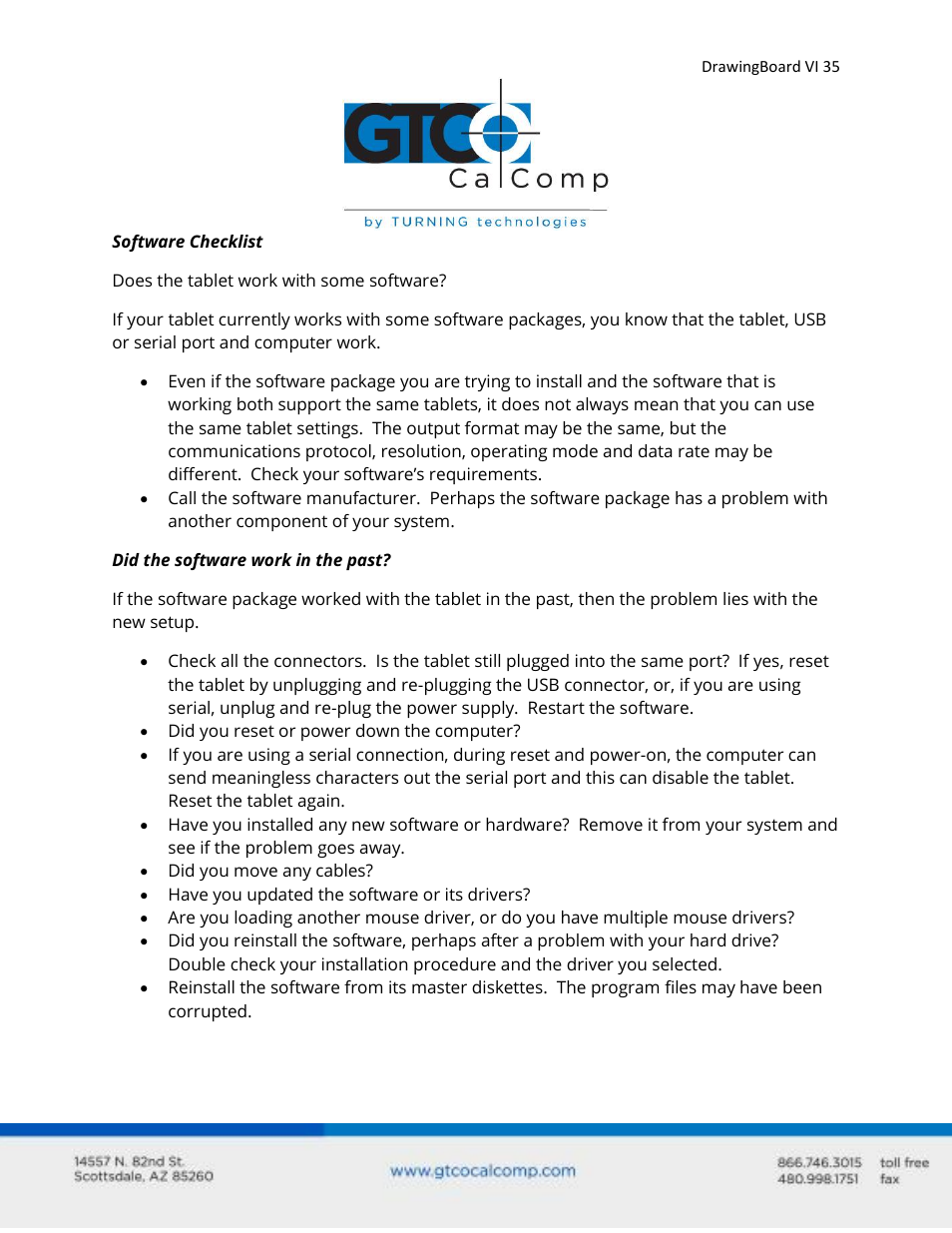 GTCO DrawingBoard VI - Users Guide User Manual | Page 35 / 52