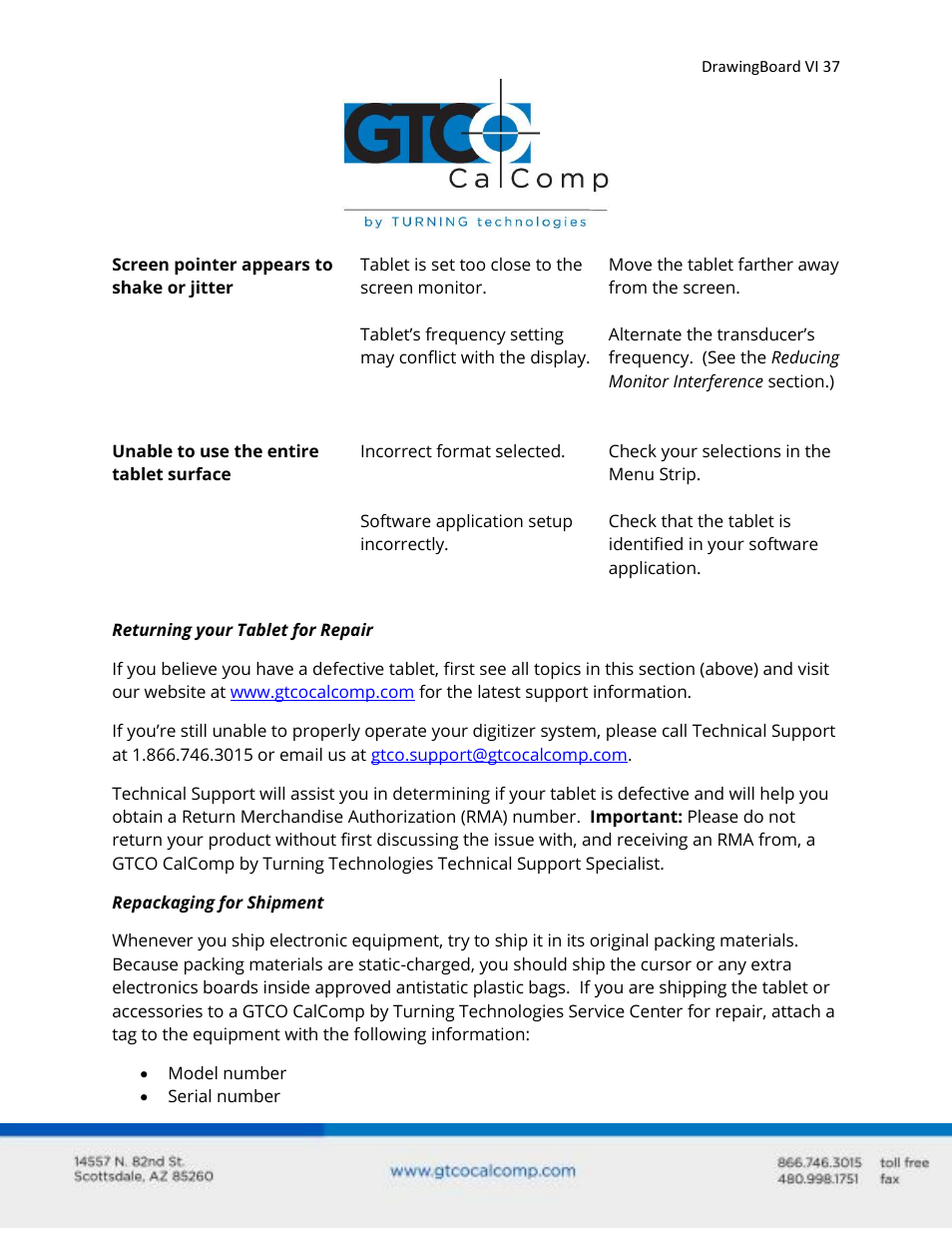 GTCO DrawingBoard VI - Users Guide User Manual | Page 37 / 52