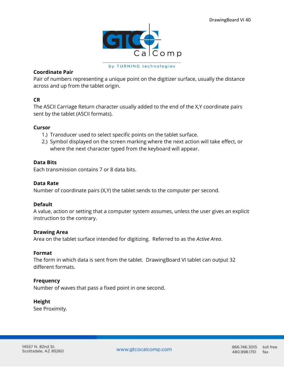 GTCO DrawingBoard VI - Users Guide User Manual | Page 40 / 52