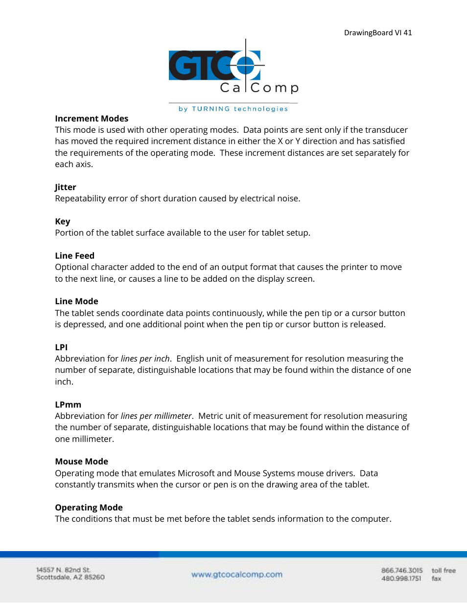 GTCO DrawingBoard VI - Users Guide User Manual | Page 41 / 52