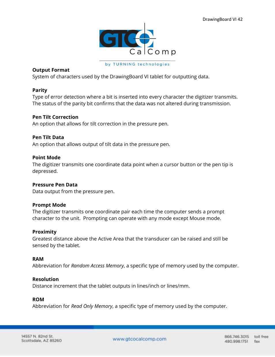 GTCO DrawingBoard VI - Users Guide User Manual | Page 42 / 52