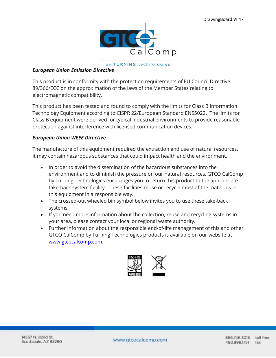 GTCO DrawingBoard VI - Users Guide User Manual | Page 47 / 52