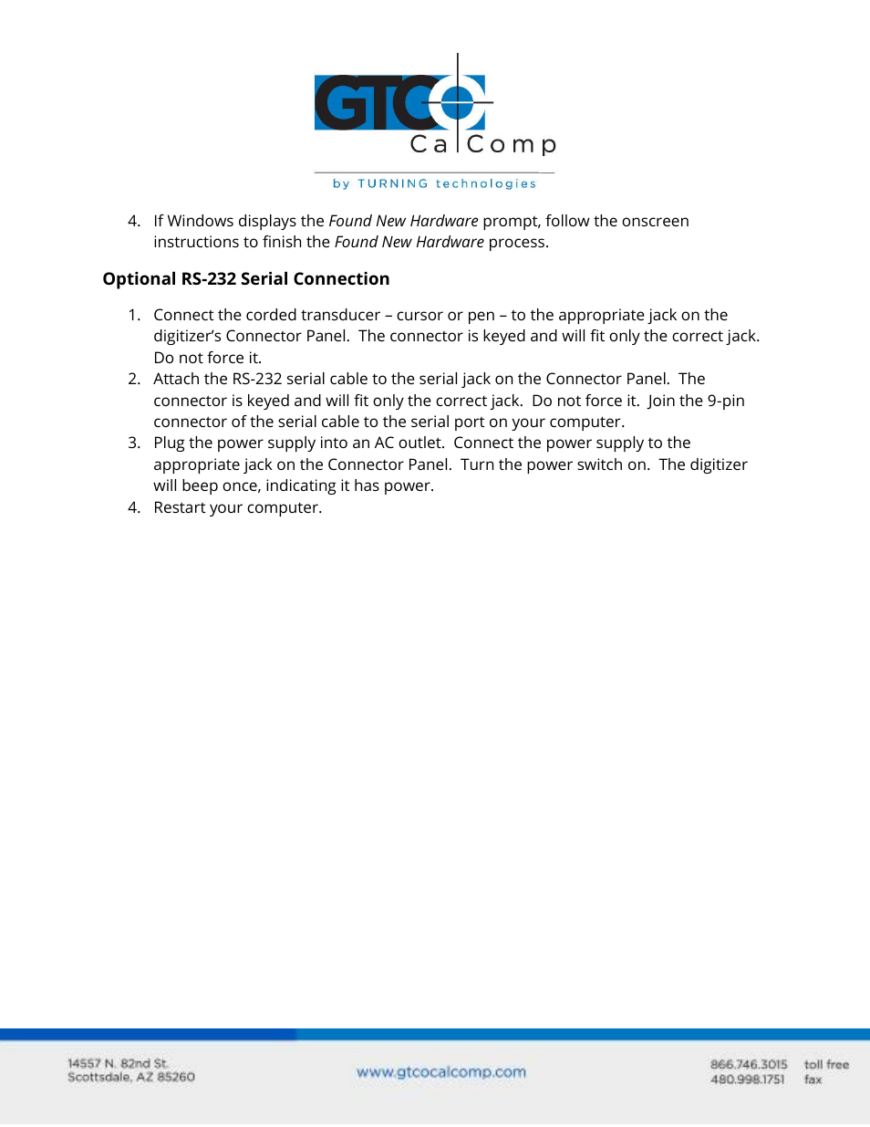 GTCO DrawingBoard VI - Quick Start Guide User Manual | Page 3 / 3