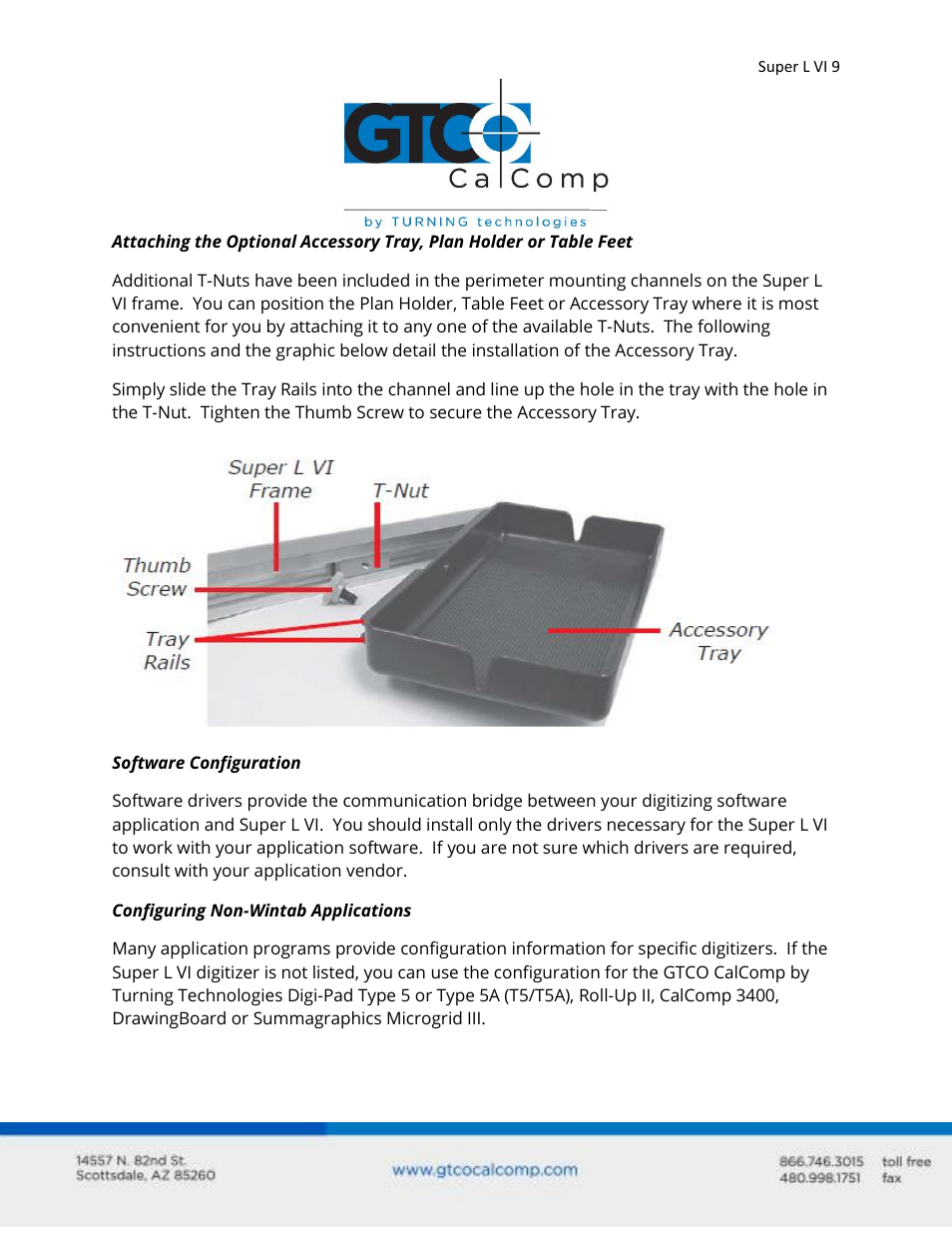 GTCO Super L VI - Users Guide User Manual | Page 9 / 56