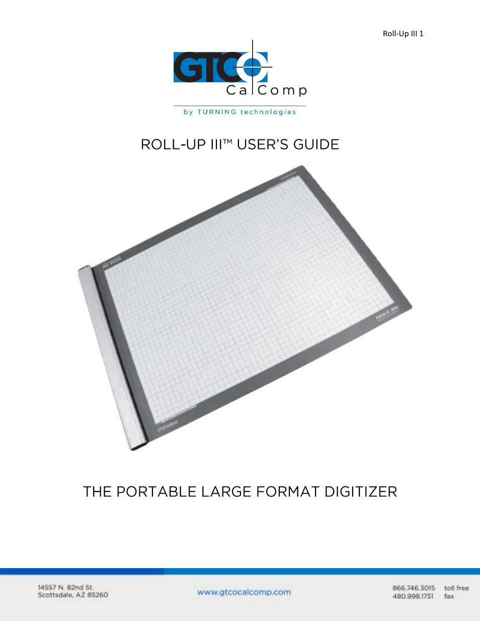 GTCO Roll-Up III - Users Guide User Manual | 48 pages