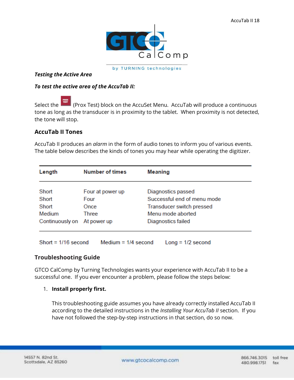 GTCO AccuTab II - Users Guide User Manual | Page 18 / 65