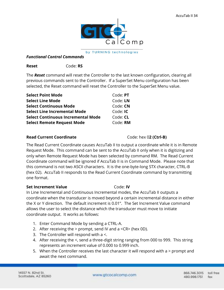 GTCO AccuTab II - Users Guide User Manual | Page 34 / 65